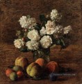 Nature morte Roses et fruits peintre de fleurs Henri Fantin Latour